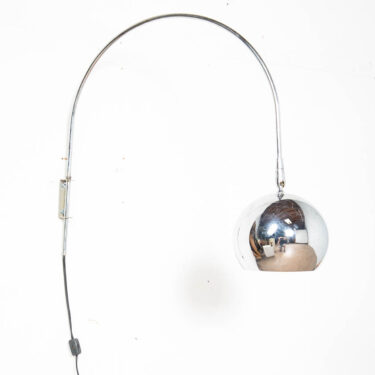 Mid Century Modern Lamp Wall Sconce Swivel Sonneman Orb Brass Metal Chrome Eye