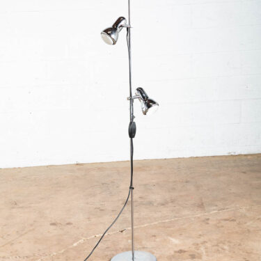 Mid Century Modern Floor Lamp Koch Lowy OMI Lighting 2 light Chrome Silver Mcm M