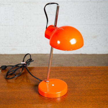 Mid Century Modern Office Lamp Orange Lightolier Adjustable 1972 Task Vintage NM