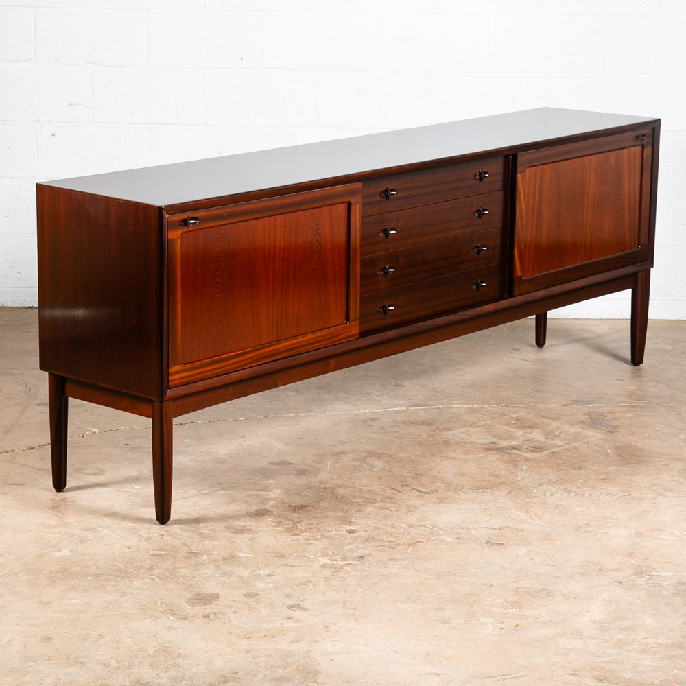 Mid Century Danish Modern Credenza Sideboard Mahogany H.W. Klein Bramin Denmark