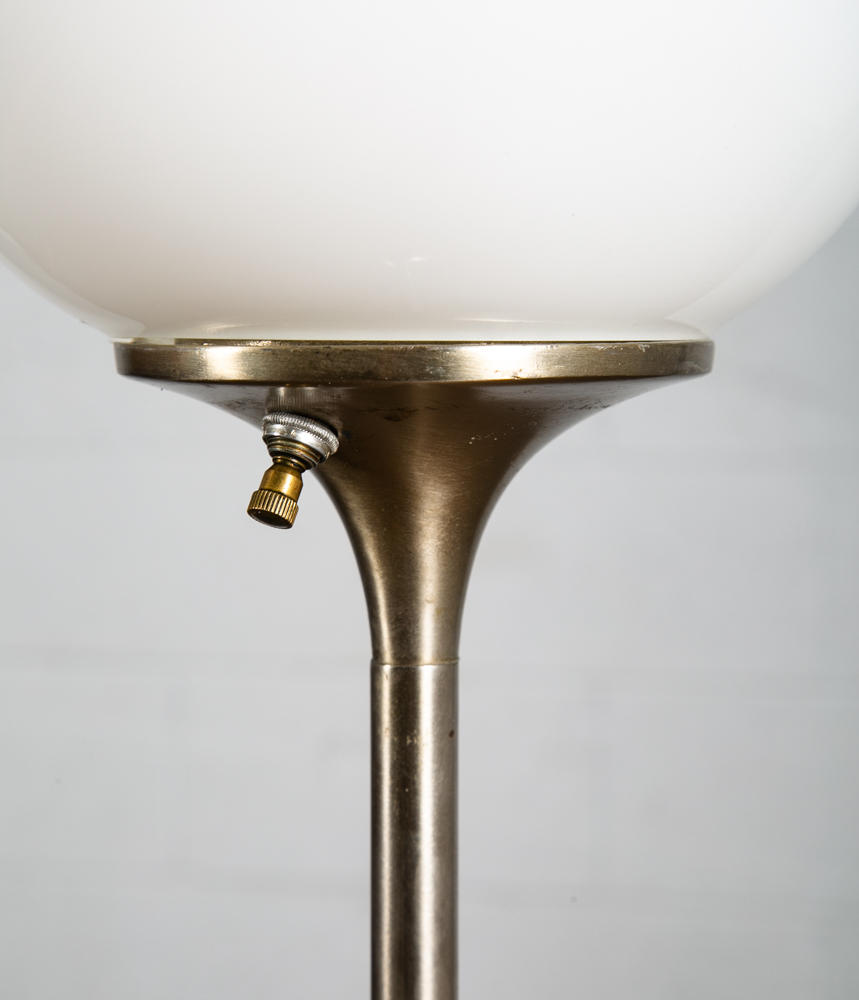 Mid Century Modern Floor Lamp Laurel Orb Round Lighting MCM Brass Silver Vintage - Image 3