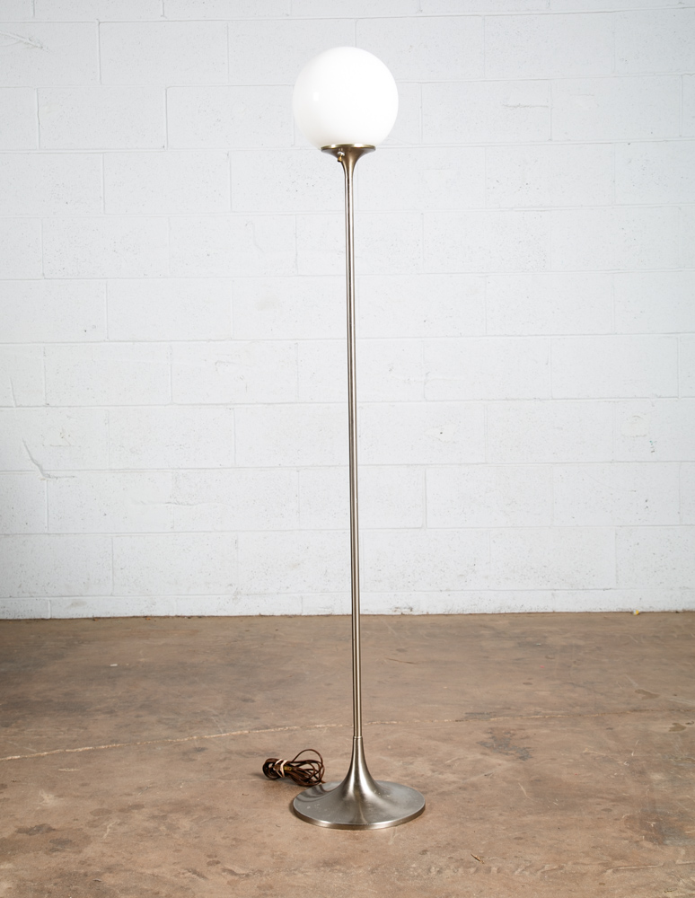 Mid Century Modern Floor Lamp Laurel Orb Round Lighting MCM Brass Silver Vintage - Image 6