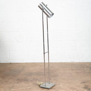 Mid century Modern Floor Lamp Chrome Jo Hammerborg Fog Mørup Adjsutable Cylinder
