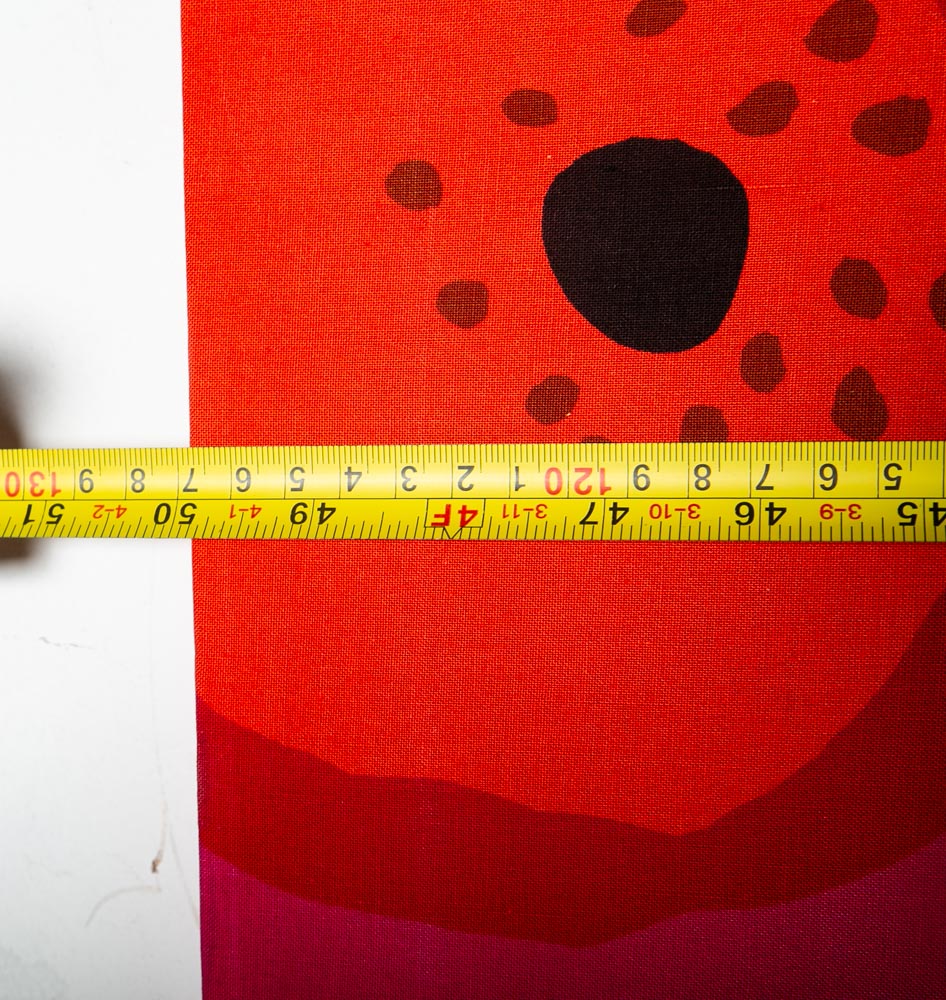 Mid Century Modern Tapestry Wall Hanging Marimekko 1964 Abstract Karhunkukka 50" - Image 8