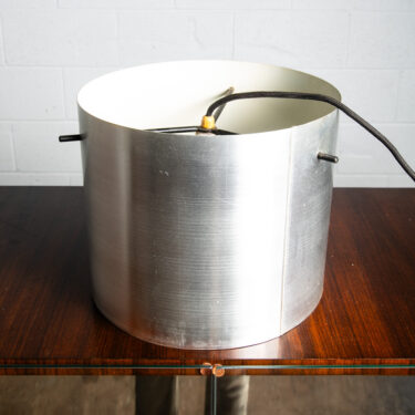 Mid Century Danish Modern Pendant Lamp Light Drum Fritz Molke Silver Hanging Mcm