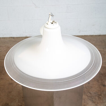 Mid Century Modern Hanging Lamp Pendant Round White Glass Murano F Fabbian Italy