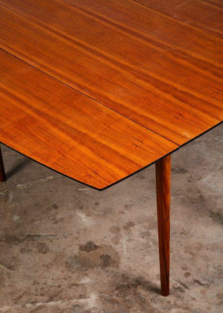 Mid Century Modern Dining Table Drop Leaf Teak Danish Restored Square Denmark NM - Image 12