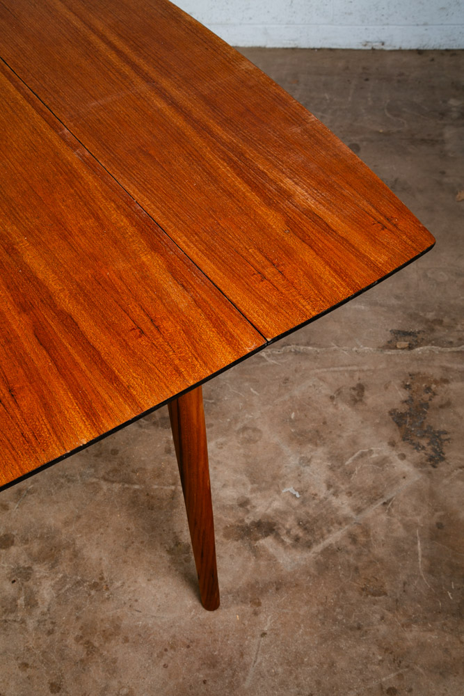 Mid Century Modern Dining Table Drop Leaf Teak Danish Restored Square Denmark NM - Image 9