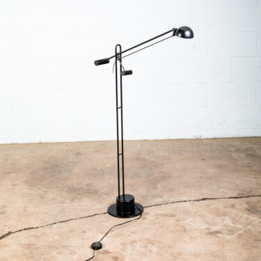 Mid Century Modern Floor Lamp Robert Sonneman Counter Balance Light Black Post