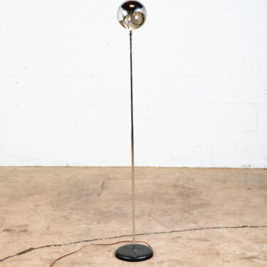 Mid century Modern Floor Lamp Chrome Adjustable Eyeball Vintage Silver Working