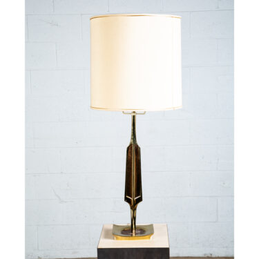 Mid Century Modern Table Lamp Sculptural Laurel Brass H-667 1965 Weiss Barr Mcm