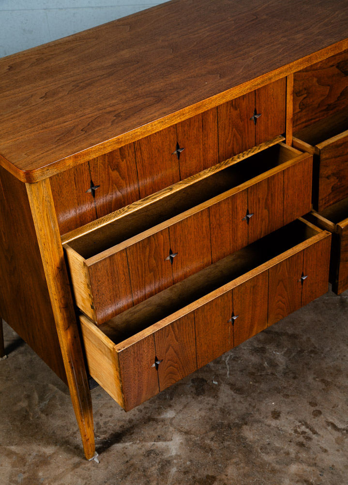 Mid Century Modern Dresser Credenza Broyhill Saga 6 Drawer Star Brazilia Danish - Image 7