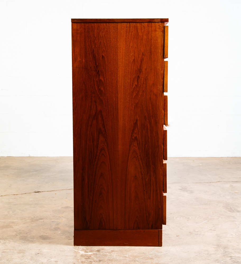 Mid Century Danish Modern Dresser Teak Gentlemans Chest 12 Drawers Denmark Mcm - Image 3