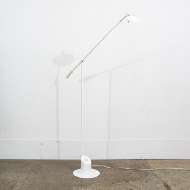 Mid Century Modern Floor Lamp Robert Sonneman Kovacs Feather Light White Post
