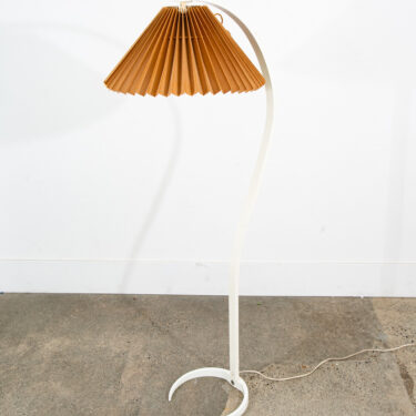 Mid Century Modern Floor Lamp Caprani Bentwood Shade MCM White Danish 60s-70s