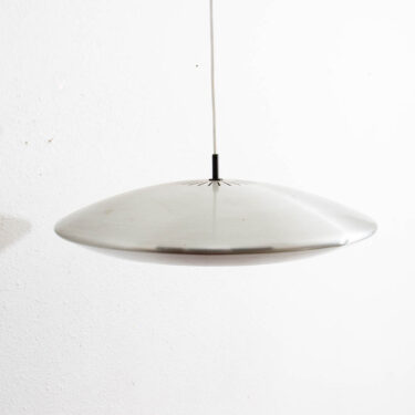 Mid Century Danish Modern Pendant Lamp Jo Hammerborg Fog & Menup Silver 2 light