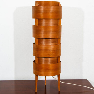 Vintage Mid Century Modern Floor Lamp Hans-Agne Jakobsson Pine Wood Sweden 1970