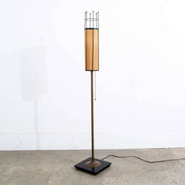 Mid Century Modern Floor Lamp Table Light lighting Black Brass Round Gold Mcm