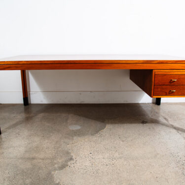 Mid Century Modern Executive Desk Drawers Solid Mahogany Soborg Doors Handles