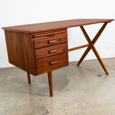Mid Century Danish Modern Desk Chest Teak Oak Borge Mogensen Office X framed Mcm