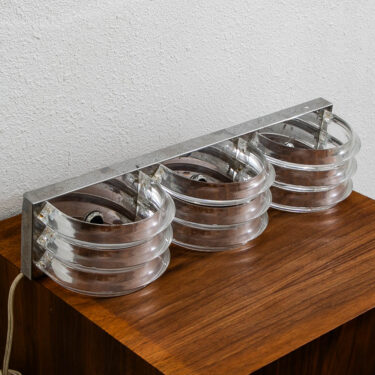 Mid Century Modern Lamp Wall Lamp Multi Light Silver Metal Three Clear Acrylic