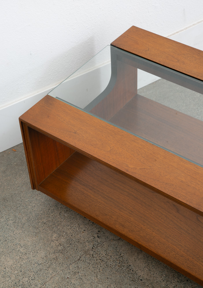Mid Century Modern Coffee Table Walnut Glass Lane Long Cocktail Surfboard Mcm - Image 11