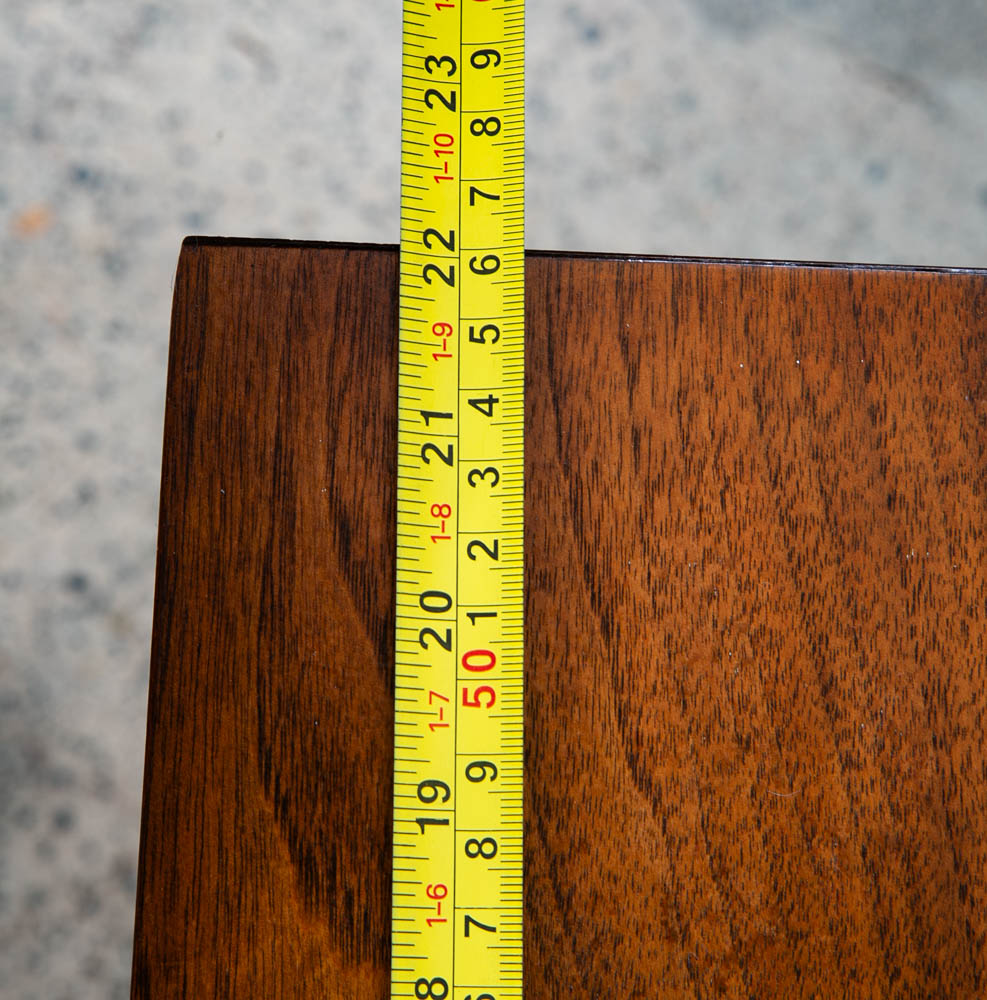 Mid Century Modern Cocktail Table Side End Glass Rectangular Vintage Walnut Lane - Image 8