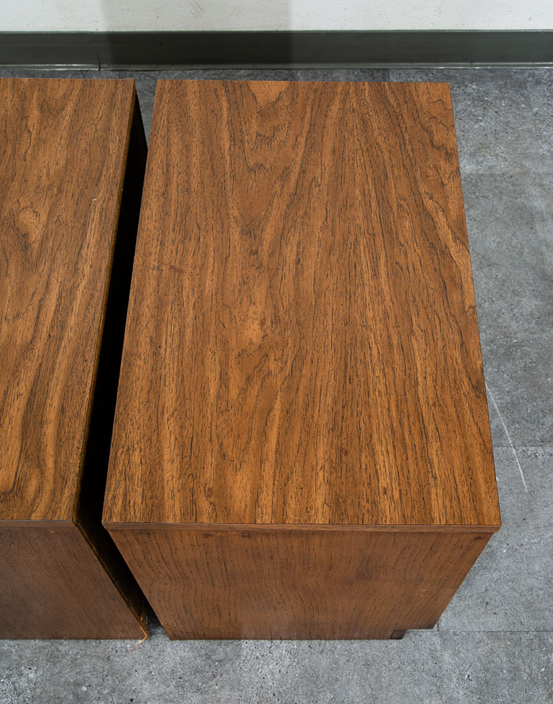 Mid Century Modern Nightstands End Side Tables Morris California Walnut Drawer M - Image 10