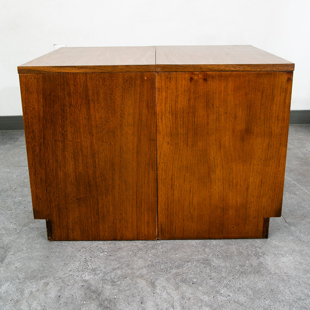 Mid Century Modern Nightstands End Side Tables Morris California Walnut Drawer M - Image 8