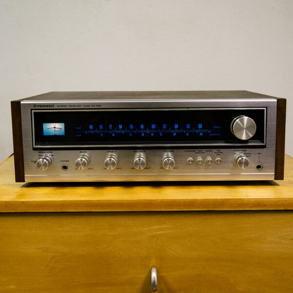 Vintage Stereo Receiver Pioneer SX-434 Pro Amp Silver Face Am/Fm