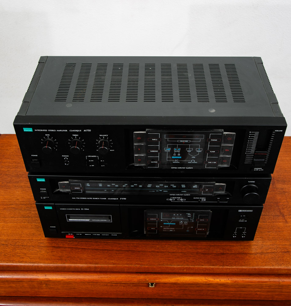 Vintage Sansui Set A-770 Integrated Amplifier, Tuner, Casette Black 3 Pc 770 - Image 6