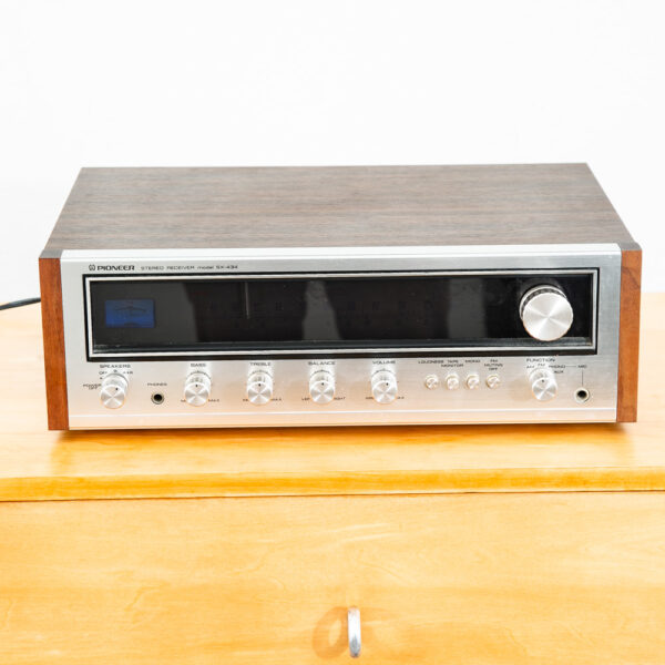 Vintage Stereo Receiver Pioneer SX-434 Pro Amp Silver Face Am/Fm