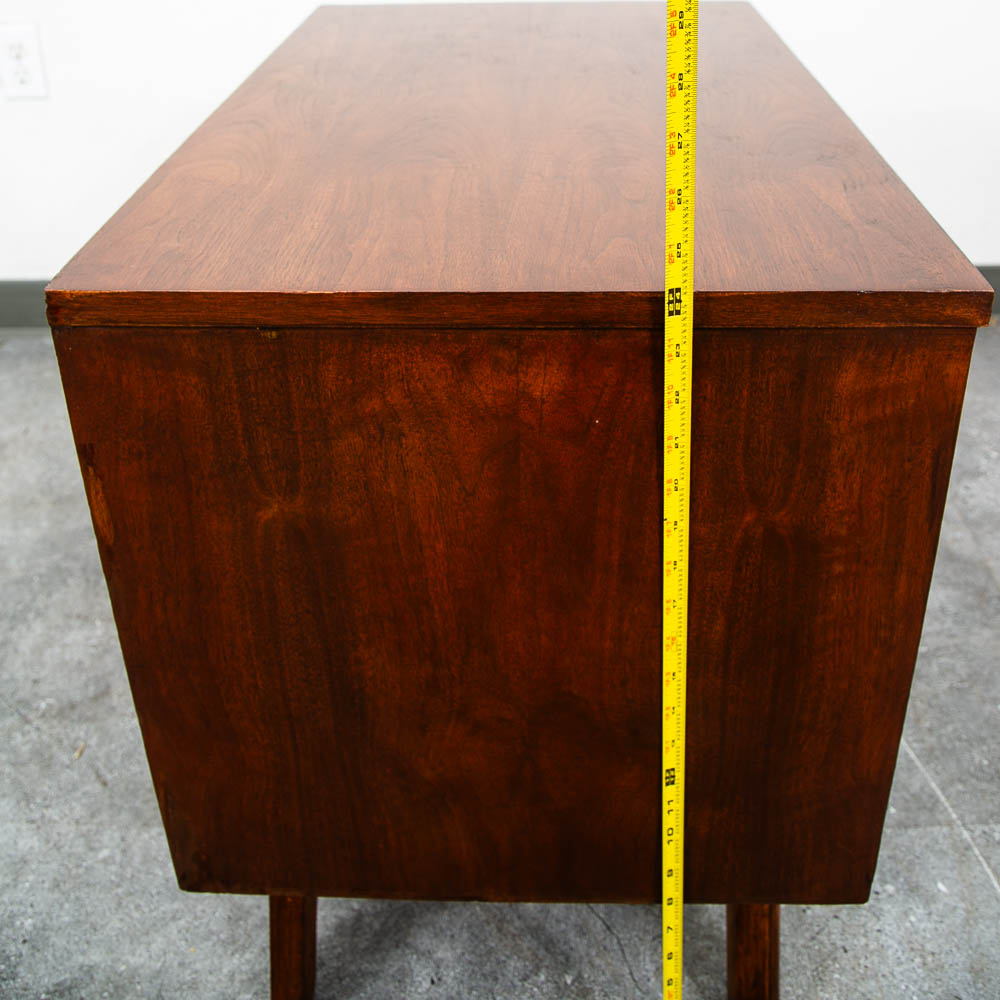 Mid Century Modern Nightstand End Side Table Walnut 2 Drawers Cabinet Mcm - Image 10