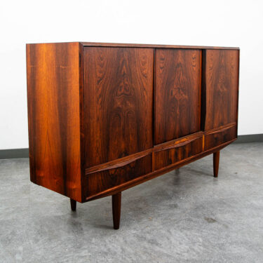 Mid Century Danish Modern Credenza Cabient Rosewood Wood Drawers Denmark Mcm