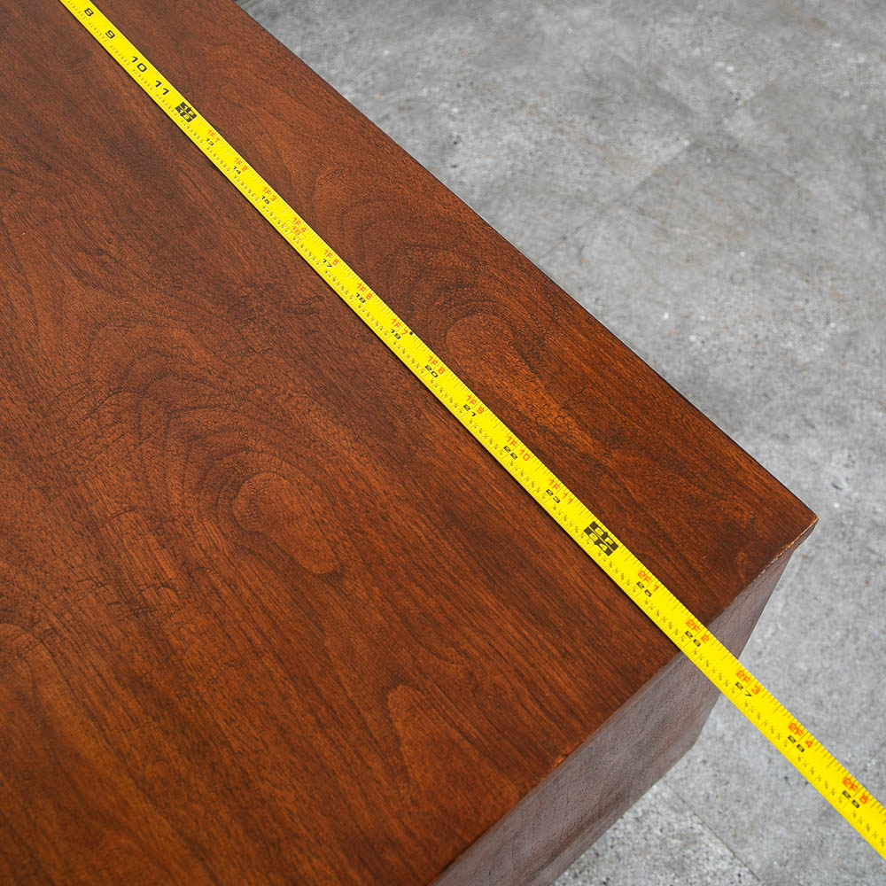 Mid Century Modern Nightstand End Side Table Walnut 2 Drawers Cabinet Mcm - Image 9