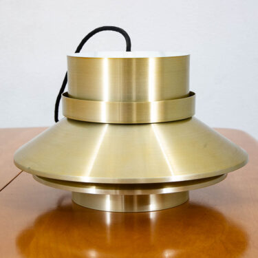 Mid Century Danish Modern Pendant Lamp Light Tiered Brass Fixture Denmark MCM
