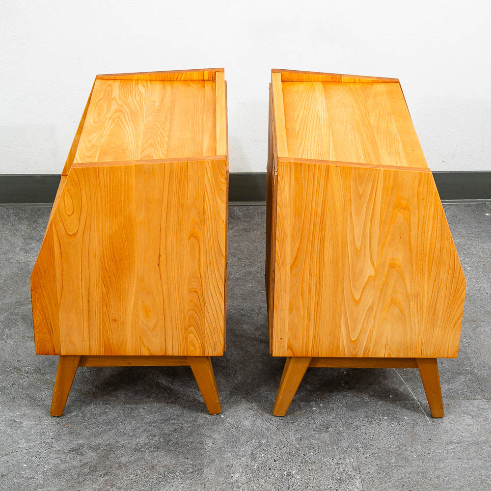 Mid Century Modern Nightstands Solid Oak Dillingham Drawers End Tables MCM - Image 4