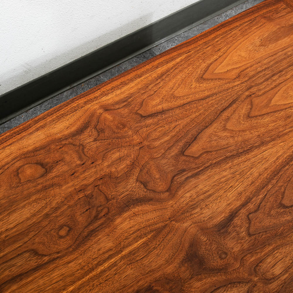 Mid Century Modern Coffee table Lane One Drawer Storage Walnut Door Restored - Image 10