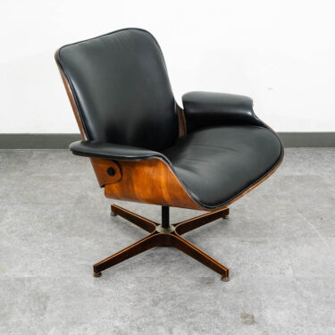 Mid Century Modern Lounge Chair Plycraft Mr Chair Black Swivel George Mulhauser