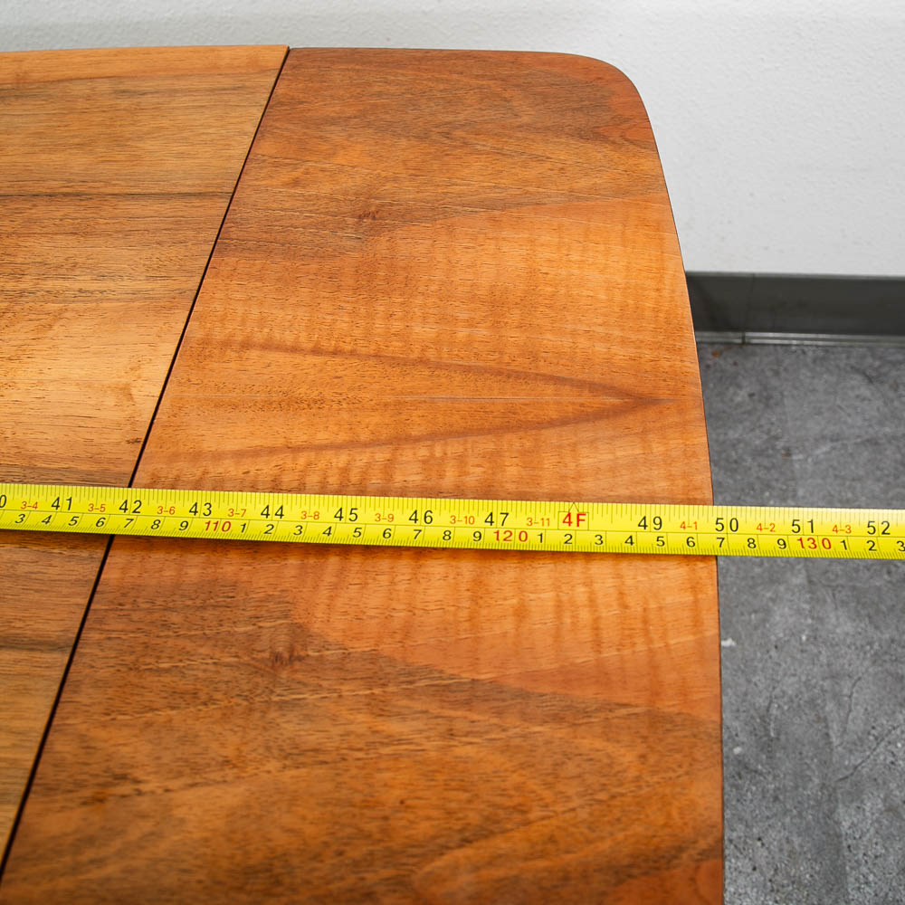Mid Century Danish Modern Coffee Table Walnut Drop Leaf Shelf Vintage MCM - Image 11