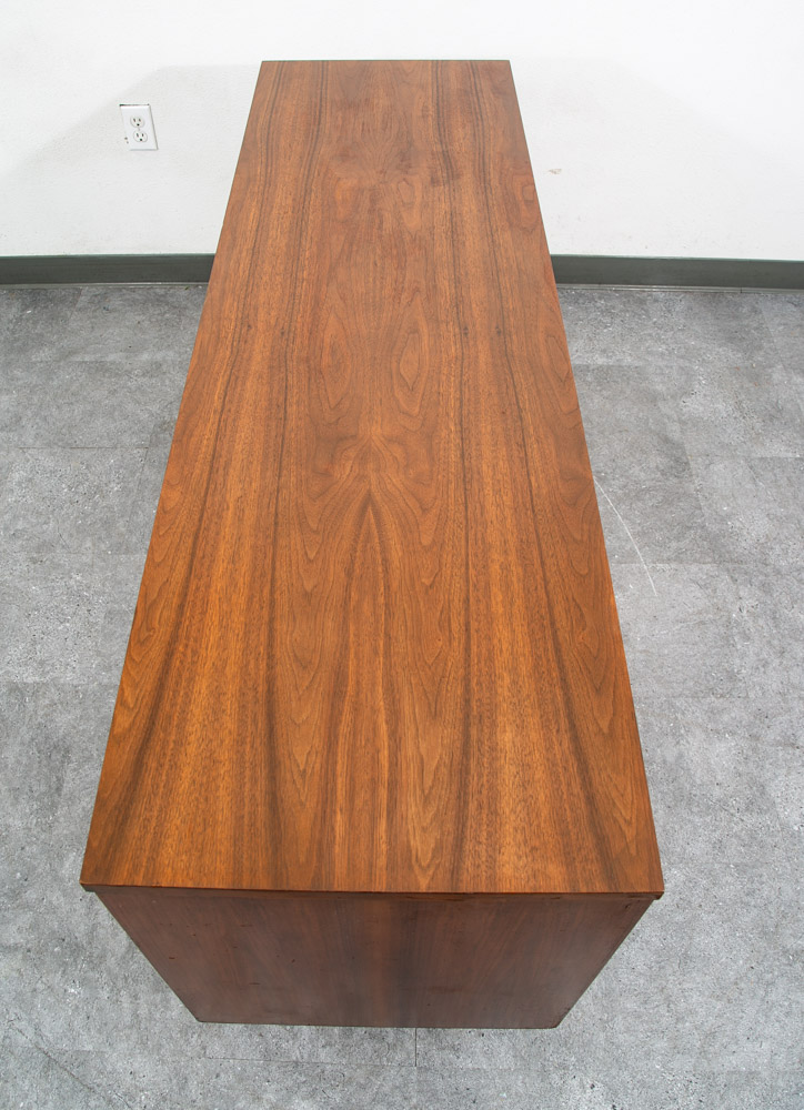 Mid Century Modern Dresser Credenza 9 Drawer Vintage Walnut Danish Drexel Lane - Image 4
