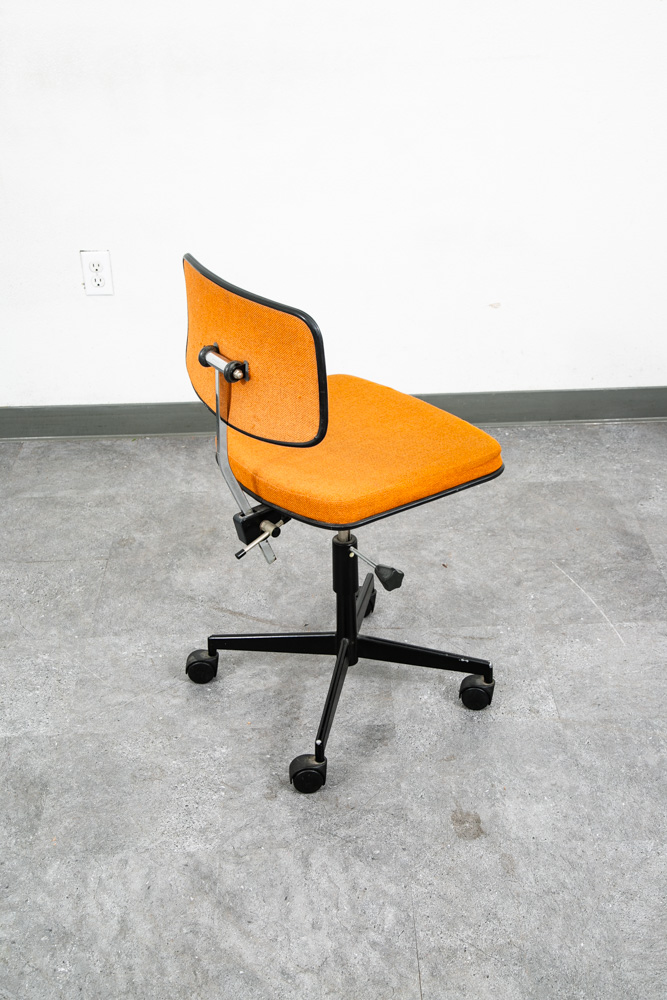 Mid Century Modern Office Chair Task Swivel Work Orange Rasmussen Labofa Work - Image 3