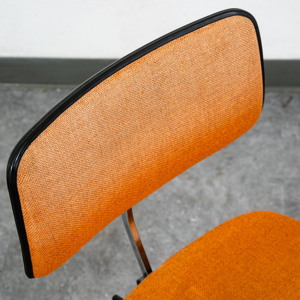 Mid Century Modern Office Chair Task Swivel Work Orange Rasmussen Labofa Work - Image 9