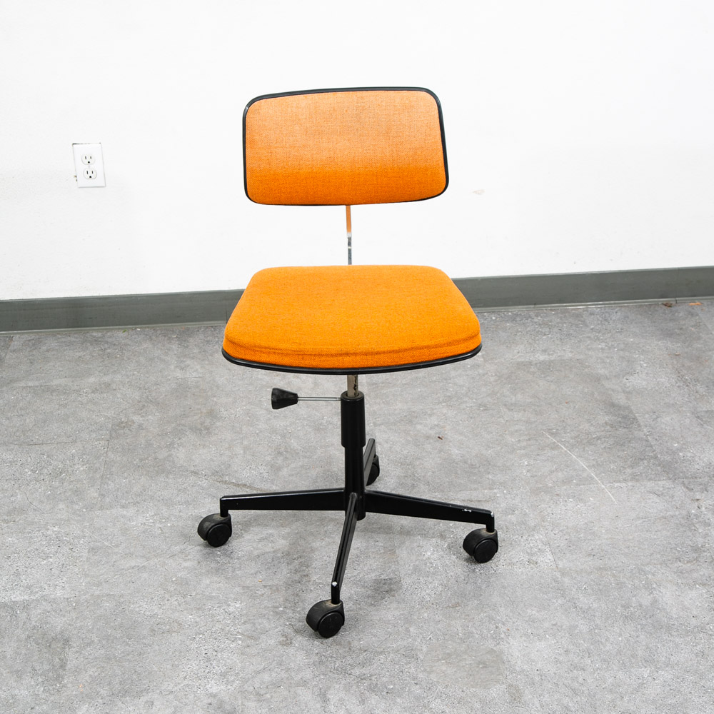 Mid Century Modern Office Chair Task Swivel Work Orange Rasmussen Labofa Work - Image 10