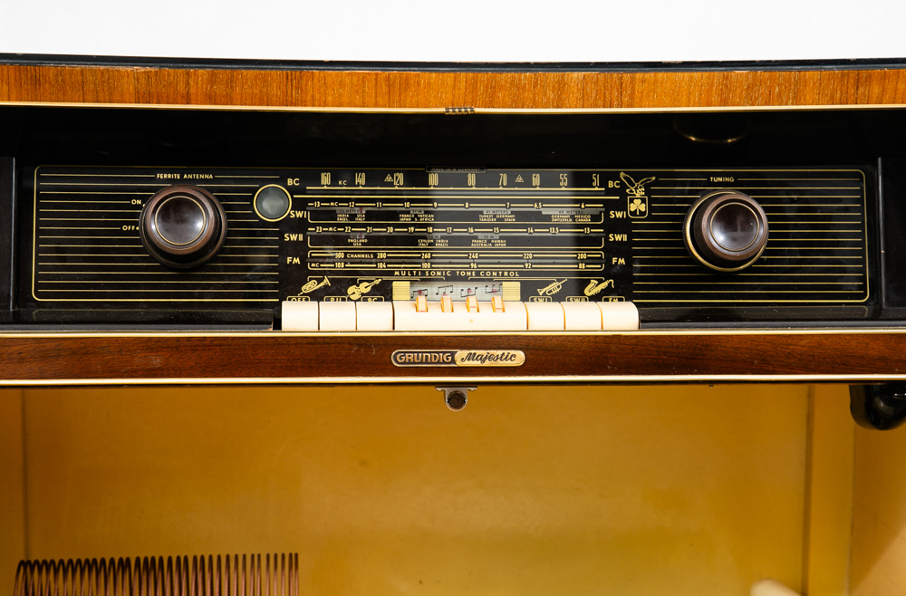 Mid Century Danish Modern Stereo Console Grundig Record Player Radio Hifi Mcm - Image 11