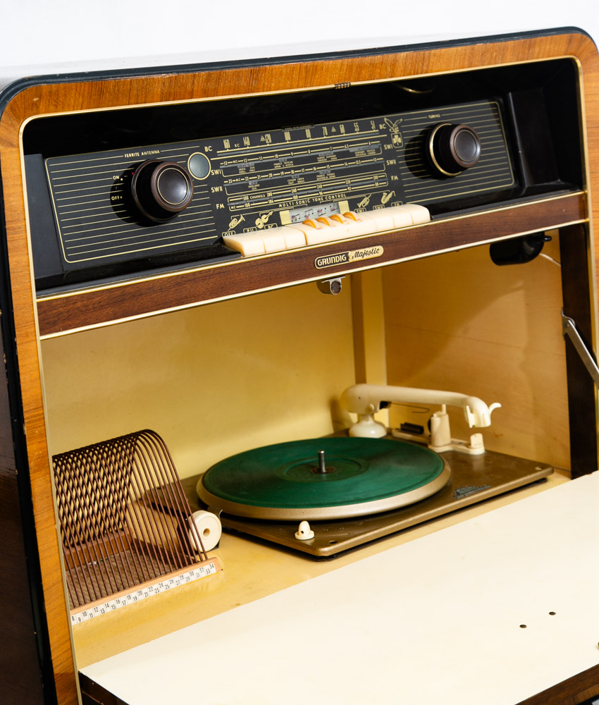 Mid Century Danish Modern Stereo Console Grundig Record Player Radio Hifi Mcm - Image 5