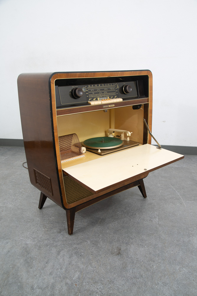 Mid Century Danish Modern Stereo Console Grundig Record Player Radio Hifi Mcm - Image 12