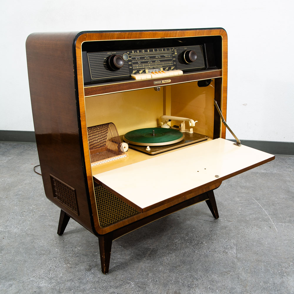 Mid Century Danish Modern Stereo Console Grundig Record Player Radio Hifi Mcm - Image 4