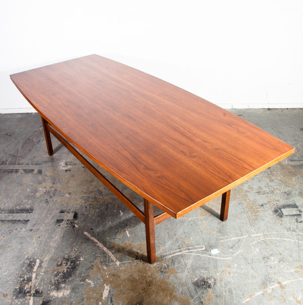 Mid Century Modern Conference Table Jens Risom Knoll Solid Walnut Wood Very Large 8' Feet Office Meeting Dining Table Long Danish Vintage