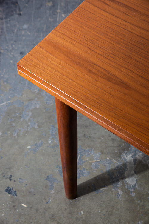 Mid Century Danish Modern Dining Table Teak Extension Leaf x2 Denmark Vintage Slide Out Rectangular Denmark Scandinavian - Image 7